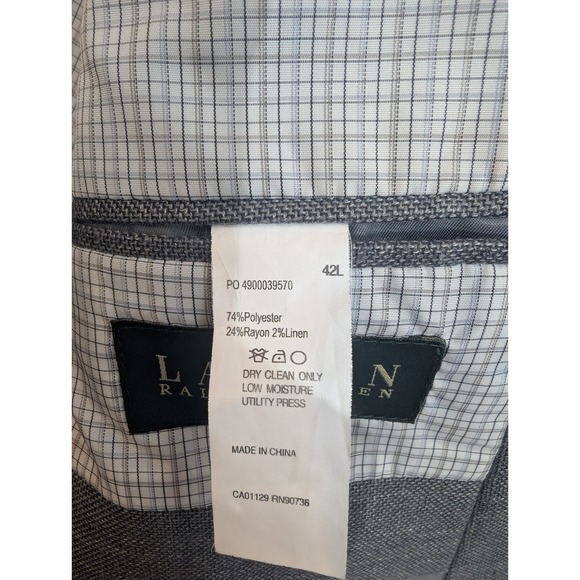 Polo Ralph Lauren Jacket Sport Coat Men's 42L  Gray Blazer - Picture 3 of 4